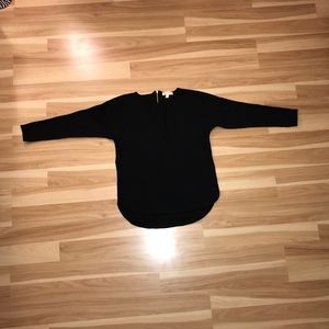 Michael Kors Black Sweater with Gold Zipper